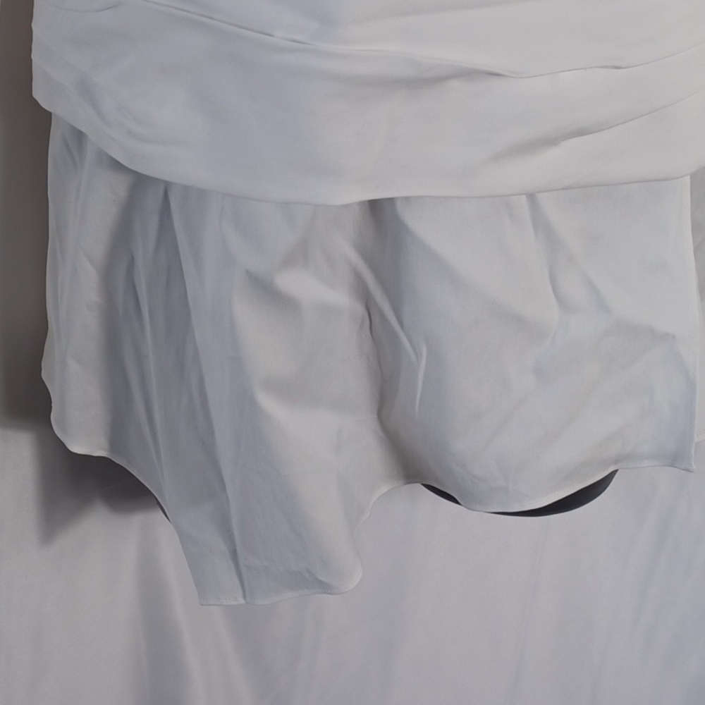 WHBM White Obe Wrap Dress Shirt Size 10 - Picture 4 of 7